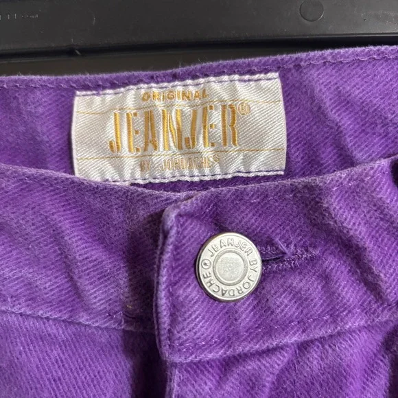Vintage Jeanjer by Jordache Purple High Waisted Mom Jeans Denim Jeans Size 9/10 - Picture 2 of 9